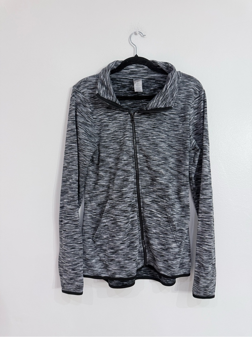 Champion Gray Space-Dye Full-Zip Utility Jacket